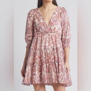 Cleobella Lavinia Organic Cotton Voile Mara Floral Dress Size Medium